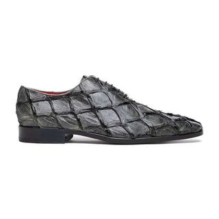 Marco Di Milano Olivieri Men's Shoes Gray Exotic Pirarucu Leather Whole cut Oxfords (MDM1028)-AmbrogioShoes