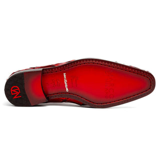 Marco Di Milano Olivieri Men's Shoes Red Exotic Pirarucu Leather Whole cut Oxfords (MDM1028)-AmbrogioShoes