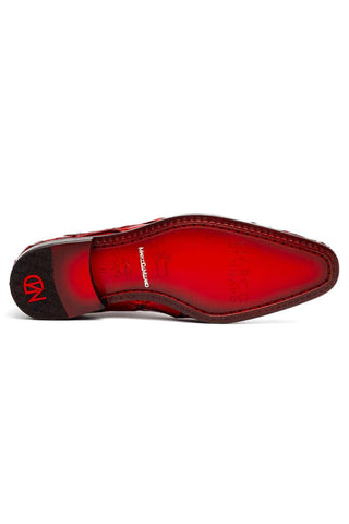 Marco Di Milano Olivieri Red Exotic Pirarucu Leather Whole cut Oxfords (MDM1028)-AmbrogioShoes