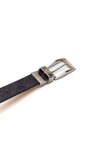 Marco Di Milano Ostrich Belt - Black-AmbrogioShoes
