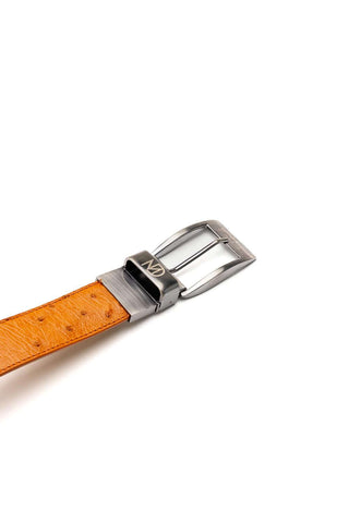 Marco Di Milano Ostrich Belt - Cognac-AmbrogioShoes