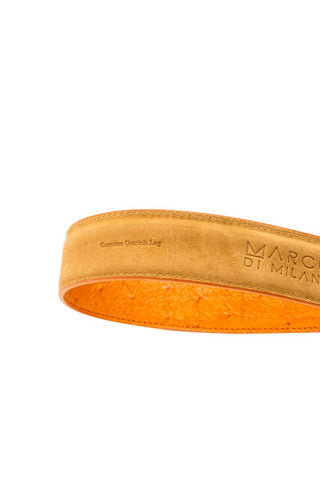 Marco Di Milano Ostrich Belt - Cognac-AmbrogioShoes