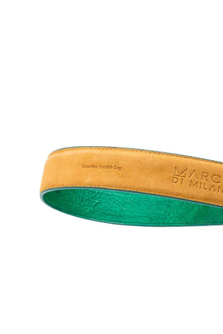 Marco Di Milano Ostrich Belt - Green-AmbrogioShoes