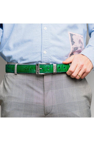 Marco Di Milano Ostrich Belt - Green-AmbrogioShoes