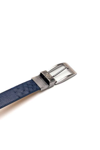 Marco Di Milano Ostrich Belt - Navy-AmbrogioShoes