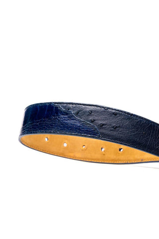 Marco Di Milano Ostrich Belt - Navy-AmbrogioShoes