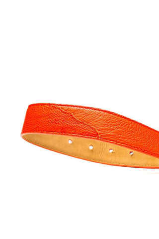 Marco Di Milano Ostrich Belt - Orange-AmbrogioShoes