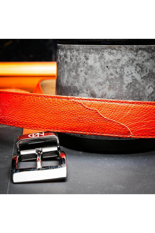 Marco Di Milano Ostrich Belt - Orange-AmbrogioShoes