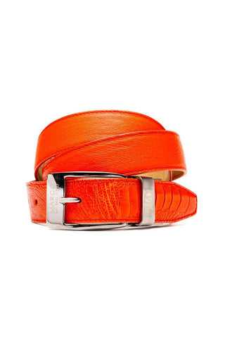 Marco Di Milano Ostrich Belt - Orange-AmbrogioShoes
