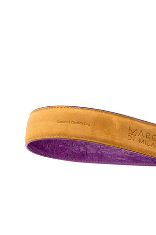 Marco Di Milano Ostrich Belt - Pink & Purple-AmbrogioShoes
