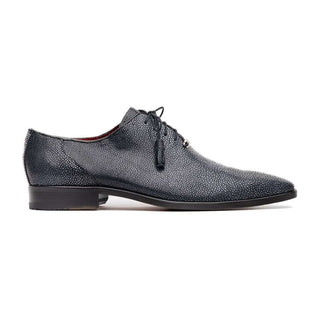 Marco Di Milano Pannuci Men's Shoes Black Exotic Stingray Classic Oxfords (MDM1087)-AmbrogioShoes