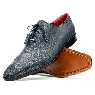 Marco Di Milano Pannuci Navy Exotic Stingray Classic Oxfords (MDM1087)-AmbrogioShoes