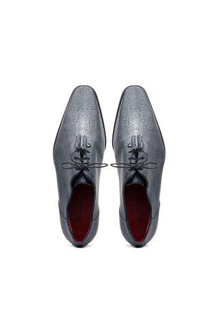 Marco Di Milano Pannuci Navy Exotic Stingray Classic Oxfords (MDM1087)-AmbrogioShoes