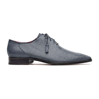 Marco Di Milano Pannuci Navy Exotic Stingray Classic Oxfords (MDM1087)-AmbrogioShoes