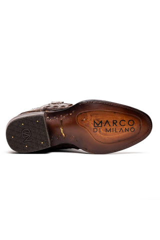 Marco Di Milano Phoenix Aged Brown Exotic Crocodile Skin Cowboy Boot (MDM1232)-AmbrogioShoes