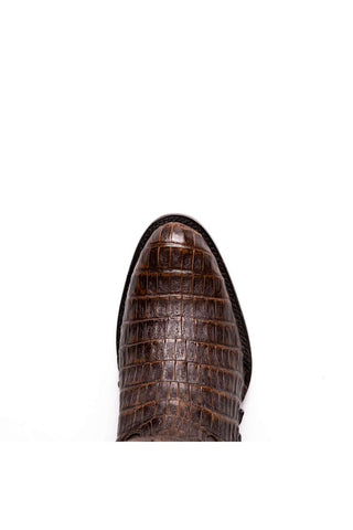 Marco Di Milano Phoenix Aged Brown Exotic Crocodile Skin Cowboy Boot (MDM1232)-AmbrogioShoes