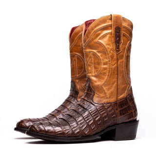 Marco Di Milano Phoenix Aged Maple Exotic Crocodile Skin Cowboy Boot (MDM1236)-AmbrogioShoes