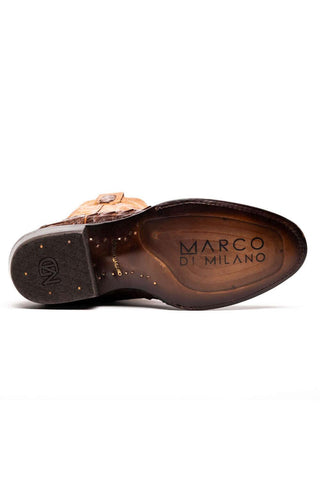 Marco Di Milano Phoenix Aged Maple Exotic Crocodile Skin Cowboy Boot (MDM1236)-AmbrogioShoes