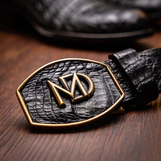 Marco Di Milano Phoenix Black Exotic Crocodile Skin Cowboy Boot (MDM1237)-AmbrogioShoes