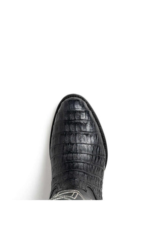 Marco Di Milano Phoenix Black Exotic Crocodile Skin Cowboy Boot (MDM1237)-AmbrogioShoes