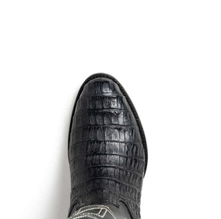Marco Di Milano Phoenix Men's Shoes Black Exotic Crocodile Skin Cowboy Boot (MDM1237)-AmbrogioShoes