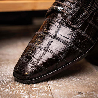 Marco Di Milano Pissa Brown Genuine Caiman Crocodile / Lizard Patchwork Derby (MDM1209)-AmbrogioShoes