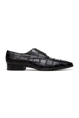 Marco Di Milano Pissa Brown Genuine Caiman Crocodile / Lizard Patchwork Derby (MDM1209)-AmbrogioShoes