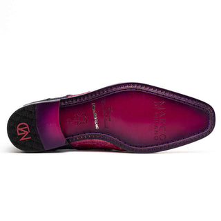 Marco Di Milano Pissa Men's Shoes Pink & Purple Genuine Caiman Crocodile / Lizard Patchwork Derby (MDM1209)-AmbrogioShoes