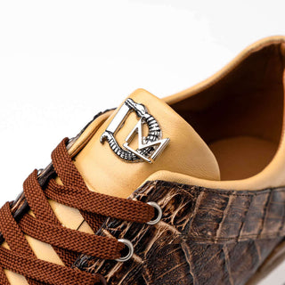 Marco Di Milano Portici Orix & Brown Exotic Lizard / Crocodile Casual Sneakers (MDM1016)-AmbrogioShoes