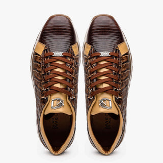 Marco Di Milano Portici Orix & Brown Exotic Lizard / Crocodile Casual Sneakers (MDM1016)-AmbrogioShoes