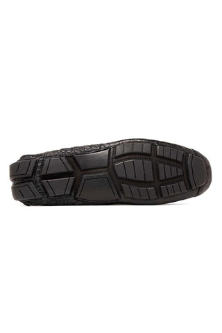 Marco Di Milano Remo Crocodile Moccasin Driver - Black-AmbrogioShoes