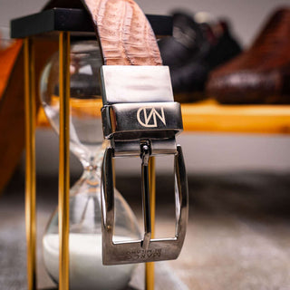 Marco Di Milano Riccardo Men's Bay Apache Genuine Crocodile Belts (MDMB1050)-AmbrogioShoes