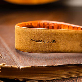 Marco Di Milano Riccardo Men's Brandy Genuine Crocodile Belts (MDMB1050)-AmbrogioShoes