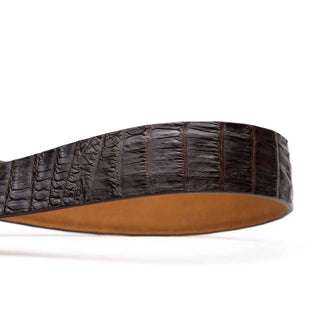 Marco Di Milano Riccardo Men's Dark Brown Genuine Crocodile Belts (MDMB1050)-AmbrogioShoes