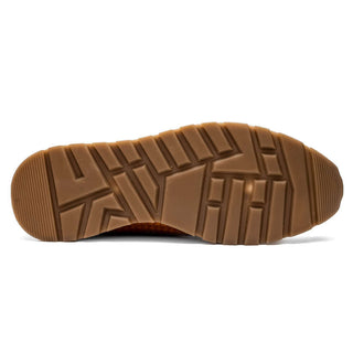 Marco Di Milano Roma Men's Shoes Brandy Woven Calfskin / Genuine Caiman Crocodile Fashion Sneaker (MDM1106)-AmbrogioShoes