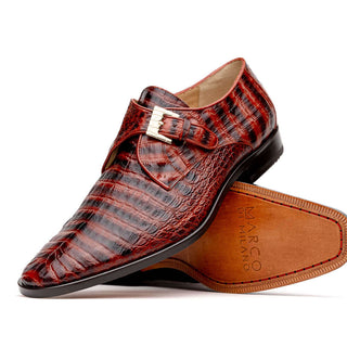 Marco Di Milano Rovigo Cognac Exotic Crocodile Single Monk-Strap (MDM1126)-AmbrogioShoes