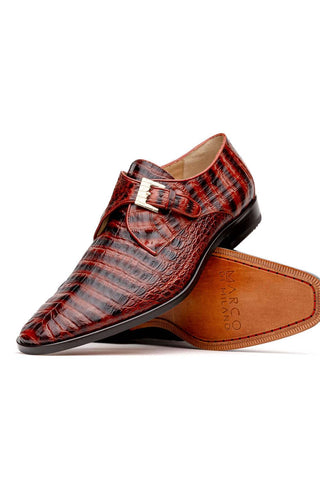 Marco Di Milano Rovigo Cognac Exotic Crocodile Single Monk-Strap (MDM1126)-AmbrogioShoes