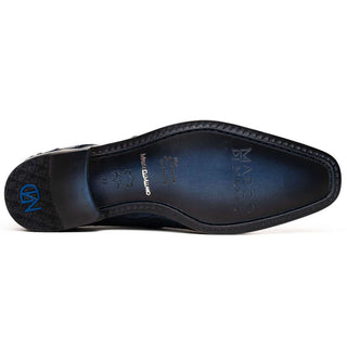 Marco Di Milano Rovigo Men's Shoes Navy Exotic Crocodile Single Monk-Strap (MDM1126)-AmbrogioShoes