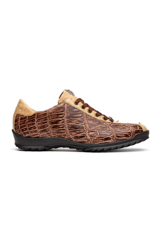 Marco Di Milano Saulo Orix Exotic Ostrich / Alligator Casual Sneakers (MDM1045)-AmbrogioShoes