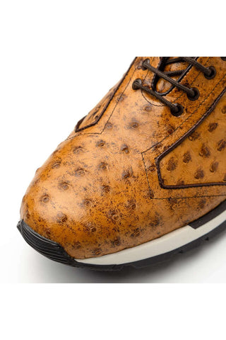 Marco Di Milano Scanno Antique Paja Exotic Ostich Casual Sneakers (MDM1054)-AmbrogioShoes