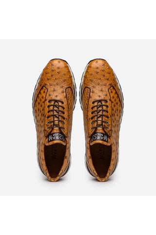 Marco Di Milano Scanno Antique Paja Exotic Ostich Casual Sneakers (MDM1054)-AmbrogioShoes