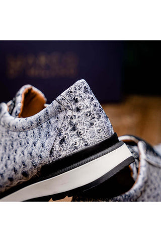 Marco Di Milano Scanno Newspaper Exotic Ostrich Casual Sneakers (MDM1048)-AmbrogioShoes