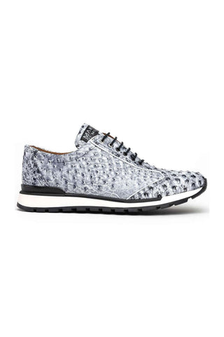Marco Di Milano Scanno Newspaper Exotic Ostrich Casual Sneakers (MDM1048)-AmbrogioShoes
