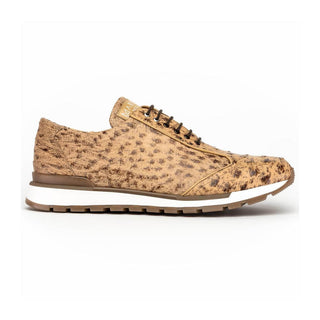 Marco Di Milano Scanno Orix Cream Exotic Ostich Casual Sneakers (MDM1047)-AmbrogioShoes