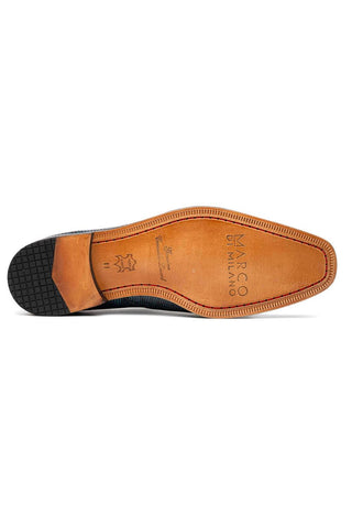 Marco Di Milano Toluca Blue Exotic Lizard / Crocodile Single Monk-Strap (MDM1127)-AmbrogioShoes