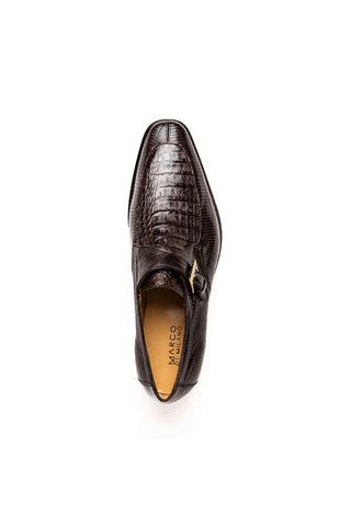 Marco Di Milano Toluca Brown Exotic Lizard / Crocodile Single Monk-Strap (MDM1127)-AmbrogioShoes