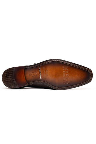 Marco Di Milano Toluca Brown Exotic Lizard / Crocodile Single Monk-Strap (MDM1127)-AmbrogioShoes