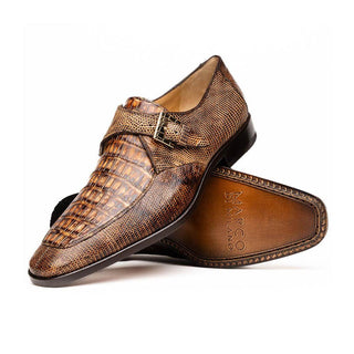 Marco Di Milano Toluca Rustic Orix Exotic Lizard / Crocodile Single Monk-Strap (MDM1127)-AmbrogioShoes