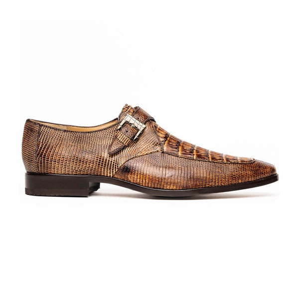 Marco Di Milano Toluca Rustic / Camel Monk Strap Lizard & Crocodile Shoes (MDM1127)-AmbrogioShoes
