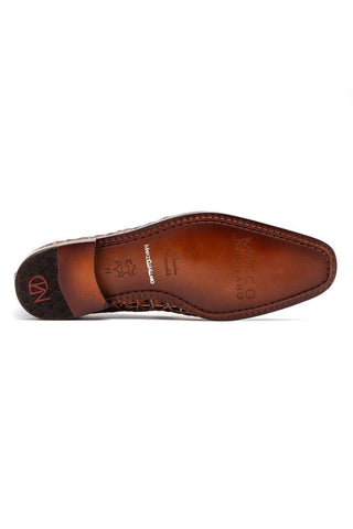 Marco Di Milano Trento Cognac Genuine Caiman Crocodile Slip-On Loafers (MDM1115)-AmbrogioShoes